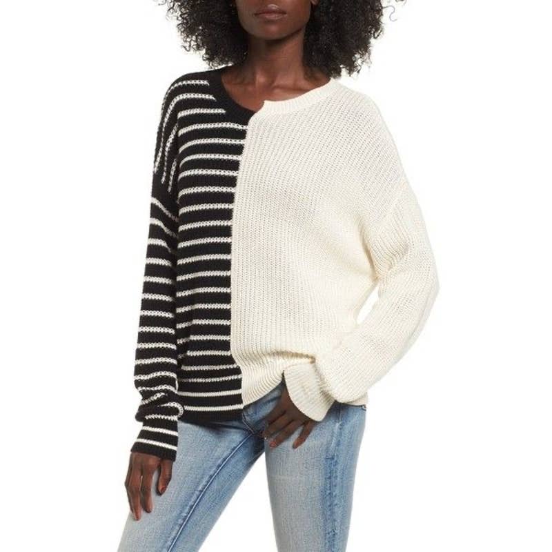 BP Colorblock Striped Cotton Sweater - Second Seams