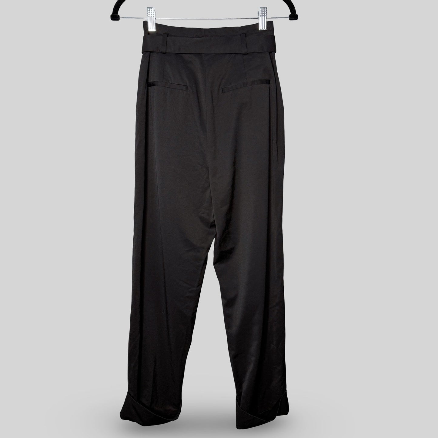 Elizabeth & James Belted Paperbag Black Pants - Second Seams