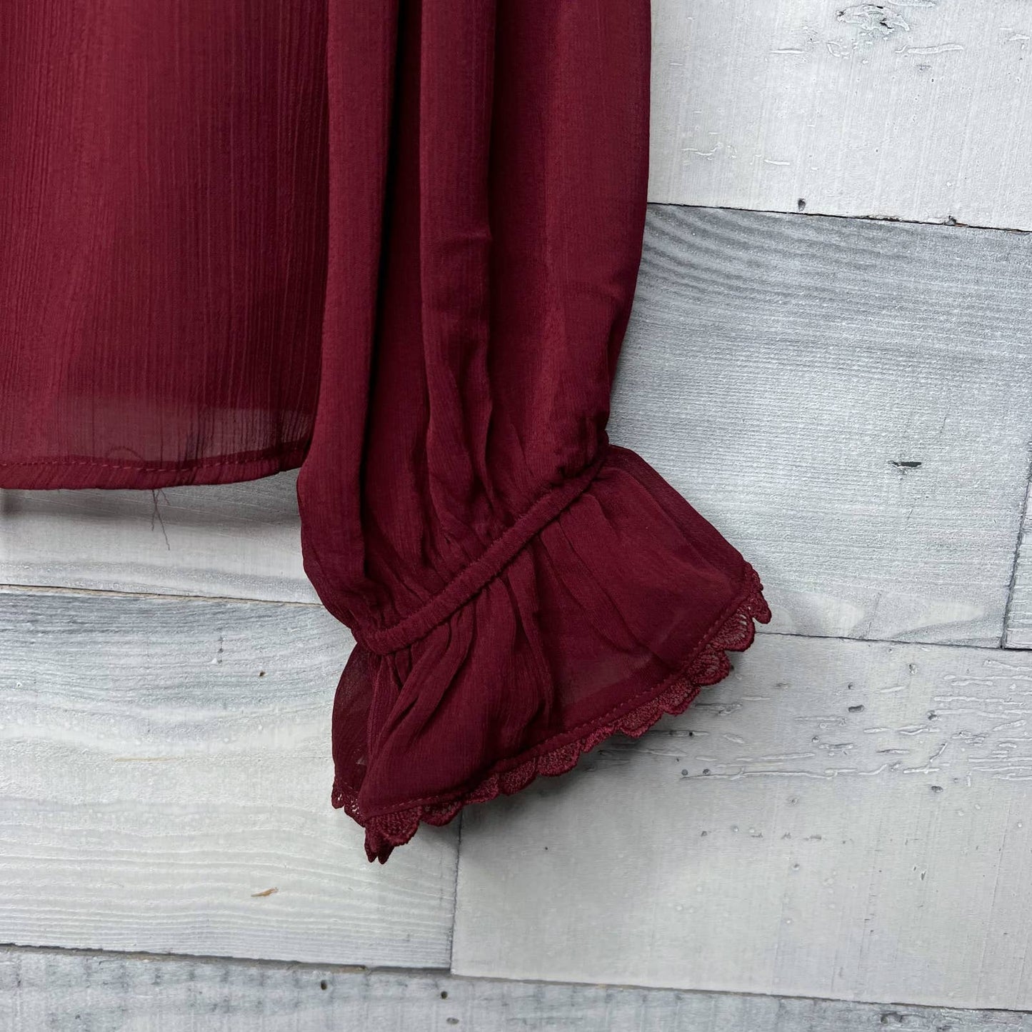 VICI Long Sleeve Ruffle Blouse - Second Seams