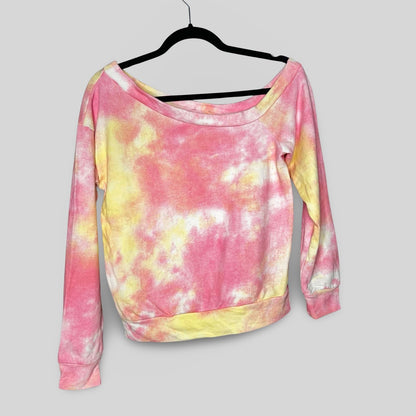 Superdown Tie Dye One Shoulder Sweatshirt - Second Seams