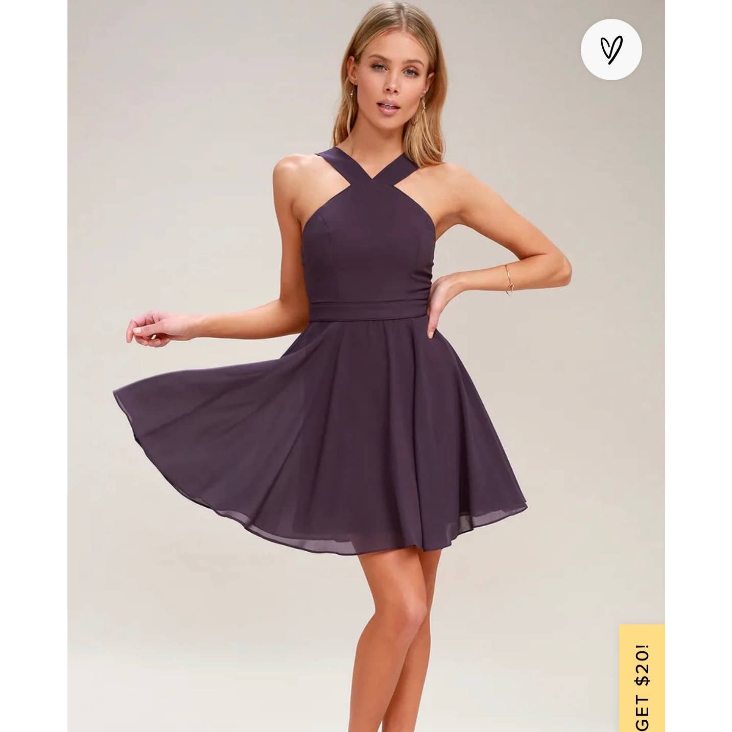 Lulu's Forevermore Dusty Purple Skater Dress - Second Seams