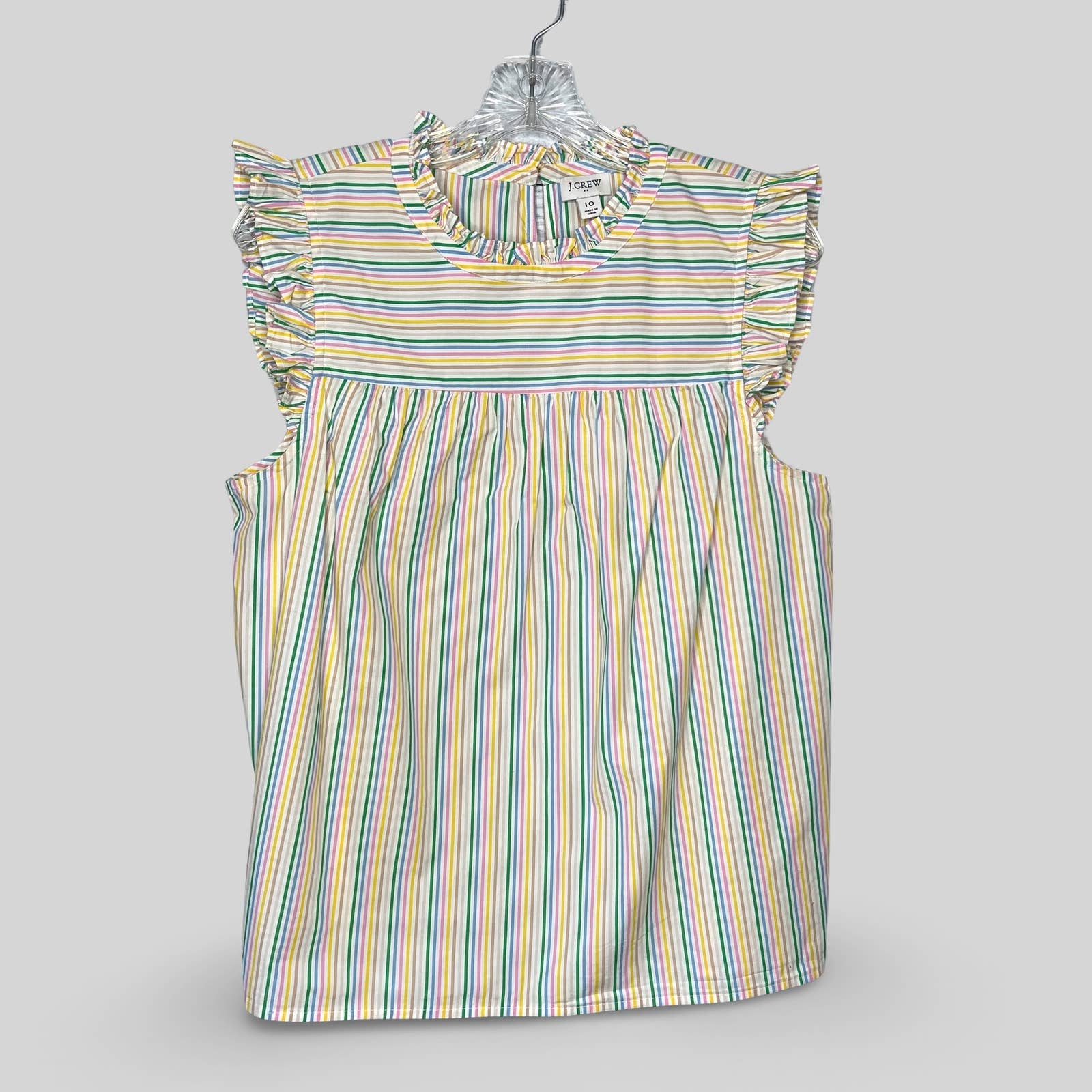 J. Crew Striped Ruffle Top - Second Seams