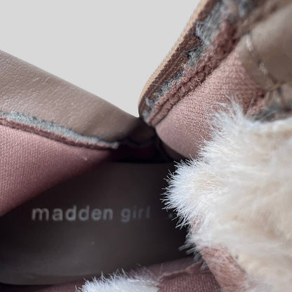 Madden Girl Lace Up Faux Fur Boots - Second Seams