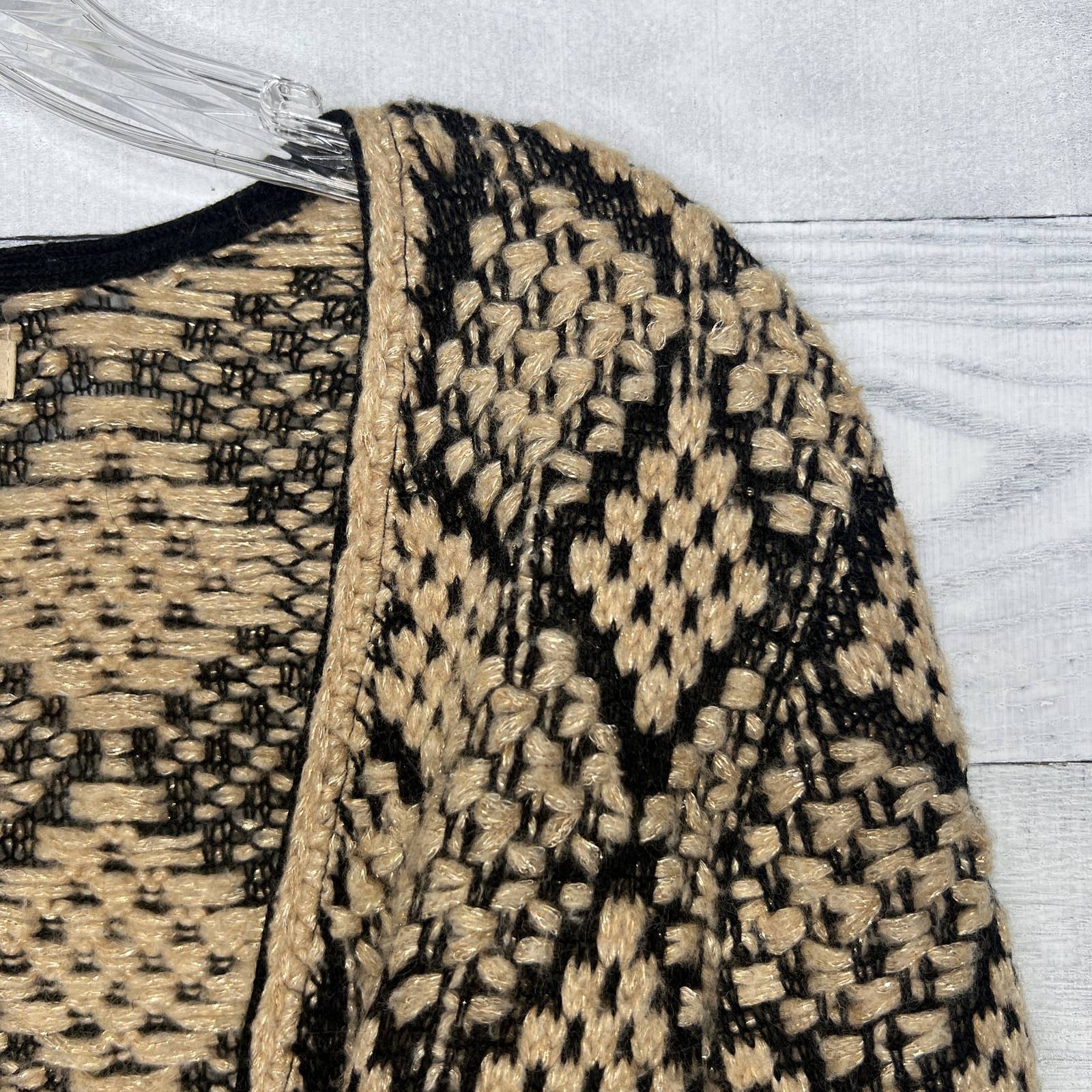 Lucky Brand Patterned Metallic Cardigan Sweater - Second Seams