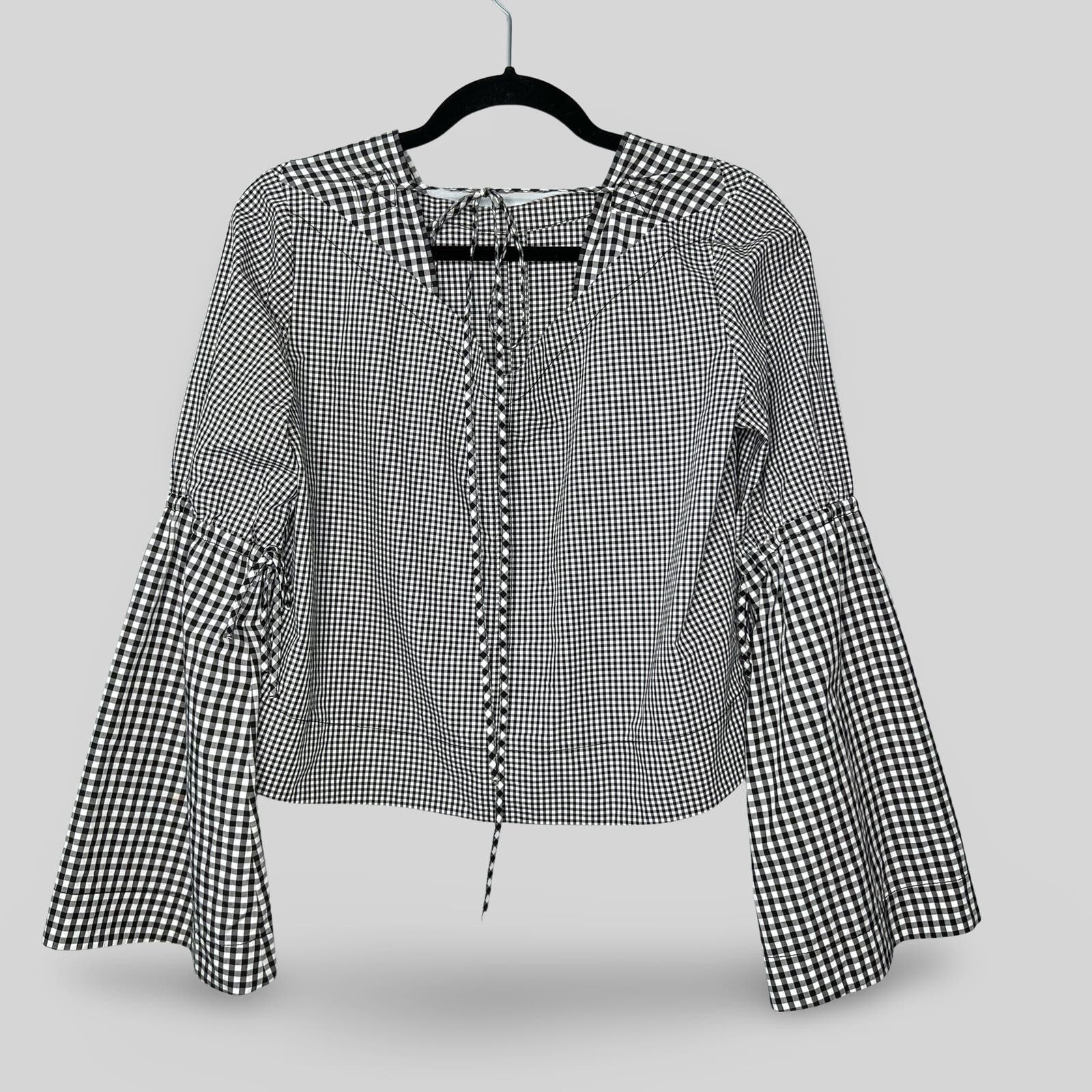 Derek Lam 10 Crosby Gingham Plaid Top - Second Seams