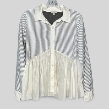 Clu Striped Button Down Blouse - Second Seams