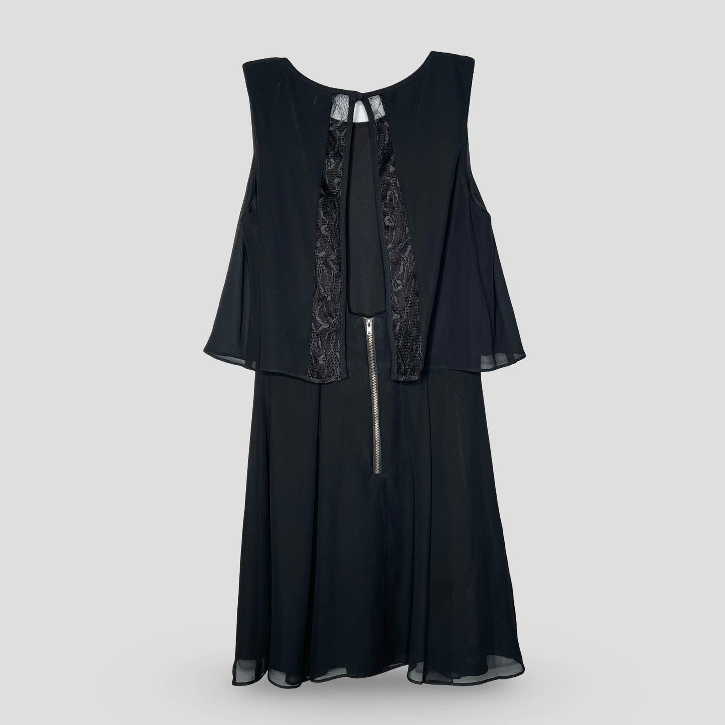 BCBGeneration Sleeveless Black Flounce Dress - Second Seams