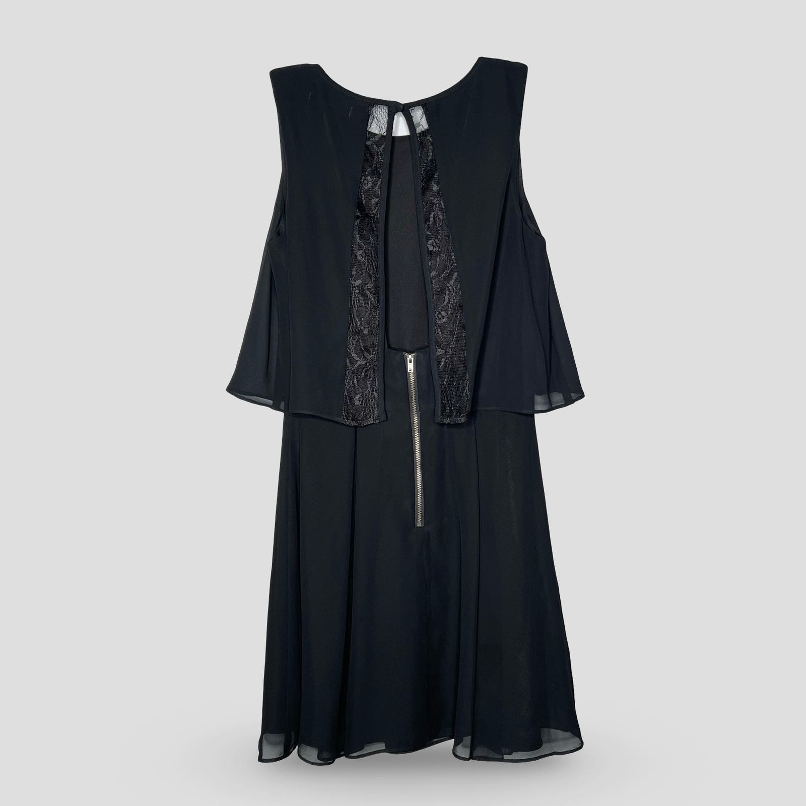 BCBGeneration Sleeveless Black Flounce Dress - Second Seams