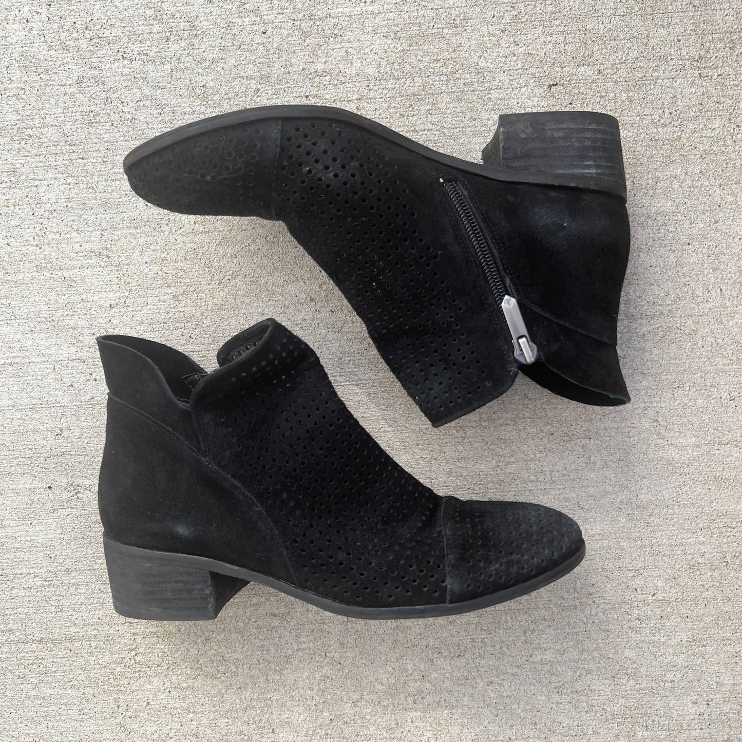 Sam Edelman Perforated Suede Boots - Second Seams