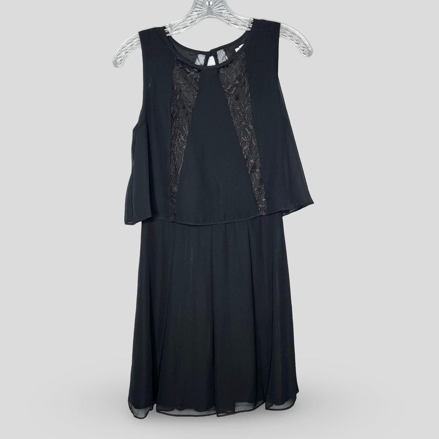 BCBGeneration Sleeveless Black Flounce Dress - Second Seams