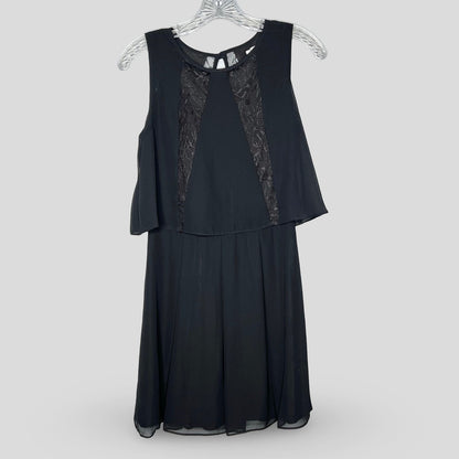 BCBGeneration Sleeveless Black Flounce Dress - Second Seams