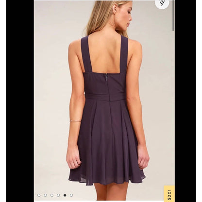 Lulu's Forevermore Dusty Purple Skater Dress - Second Seams