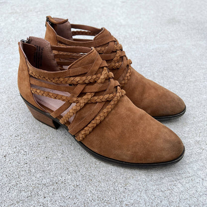 Caslon Suede Braided Booties - Second Seams