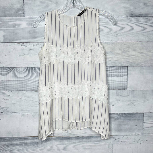 Zara Striped and Embroidered Combo Top - Second Seams