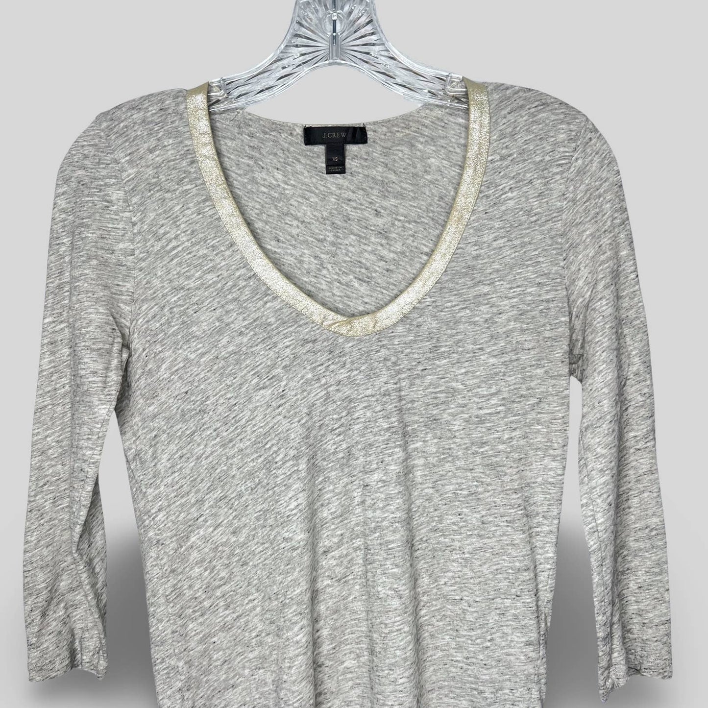 J.Crew Top with Metallic Neckline - Second Seams