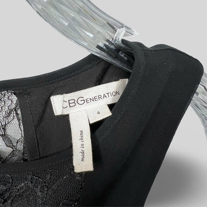 BCBGeneration Sleeveless Black Flounce Dress - Second Seams