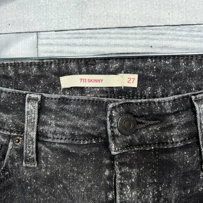 Levi's 711 Skinny Jeans in Acid Wash - Second Seams