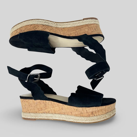 Marc Fisher Black Suede Wedges - Second Seams