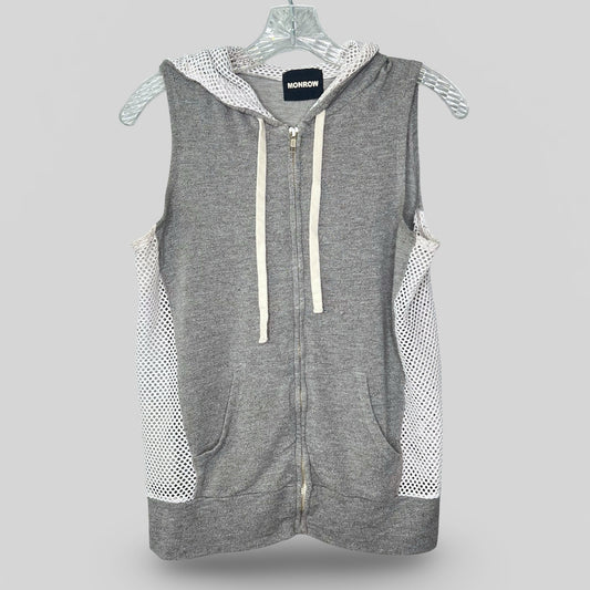 Monrow Sweatshirt Hooded Vest - Size S