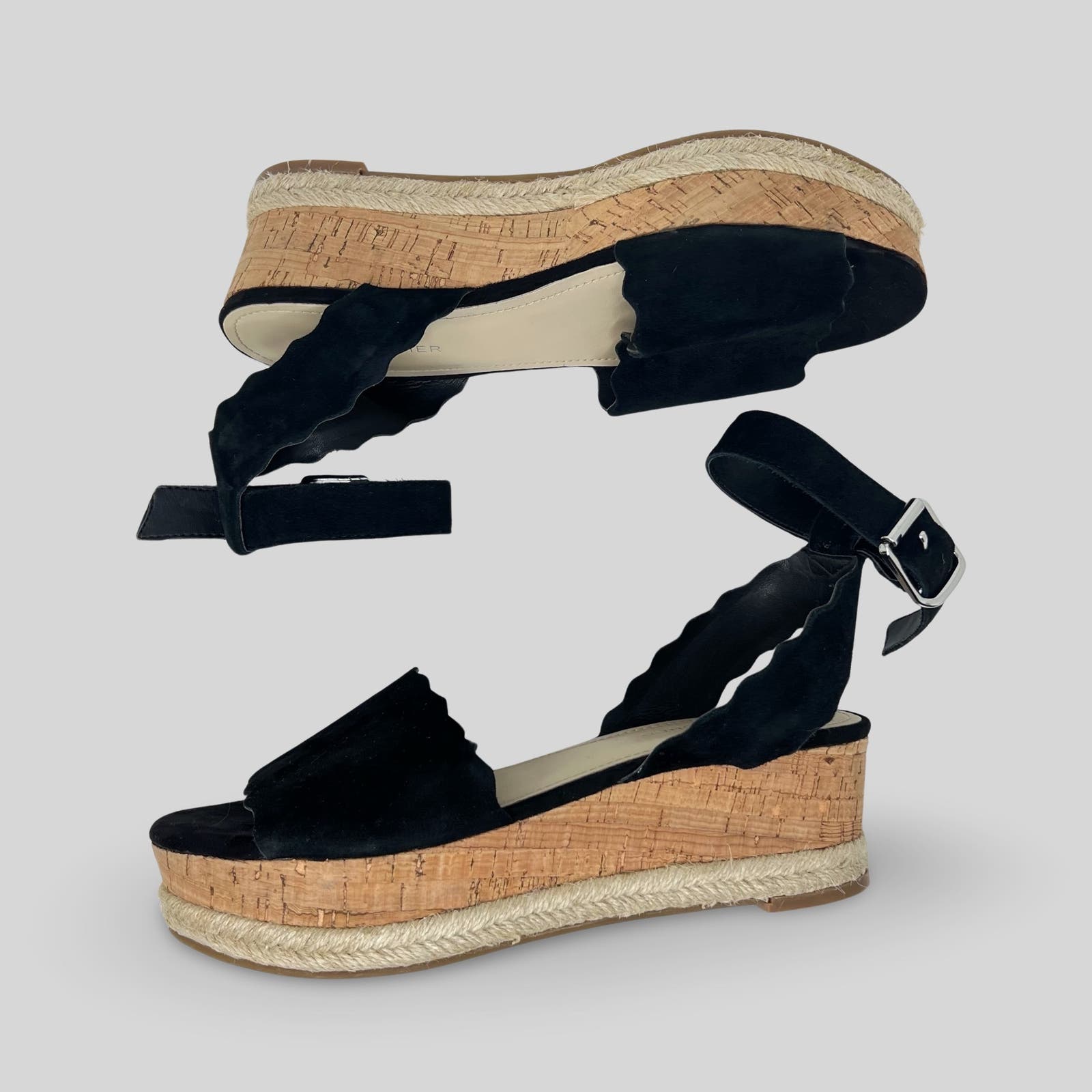 Marc Fisher Black Suede Wedges - Second Seams