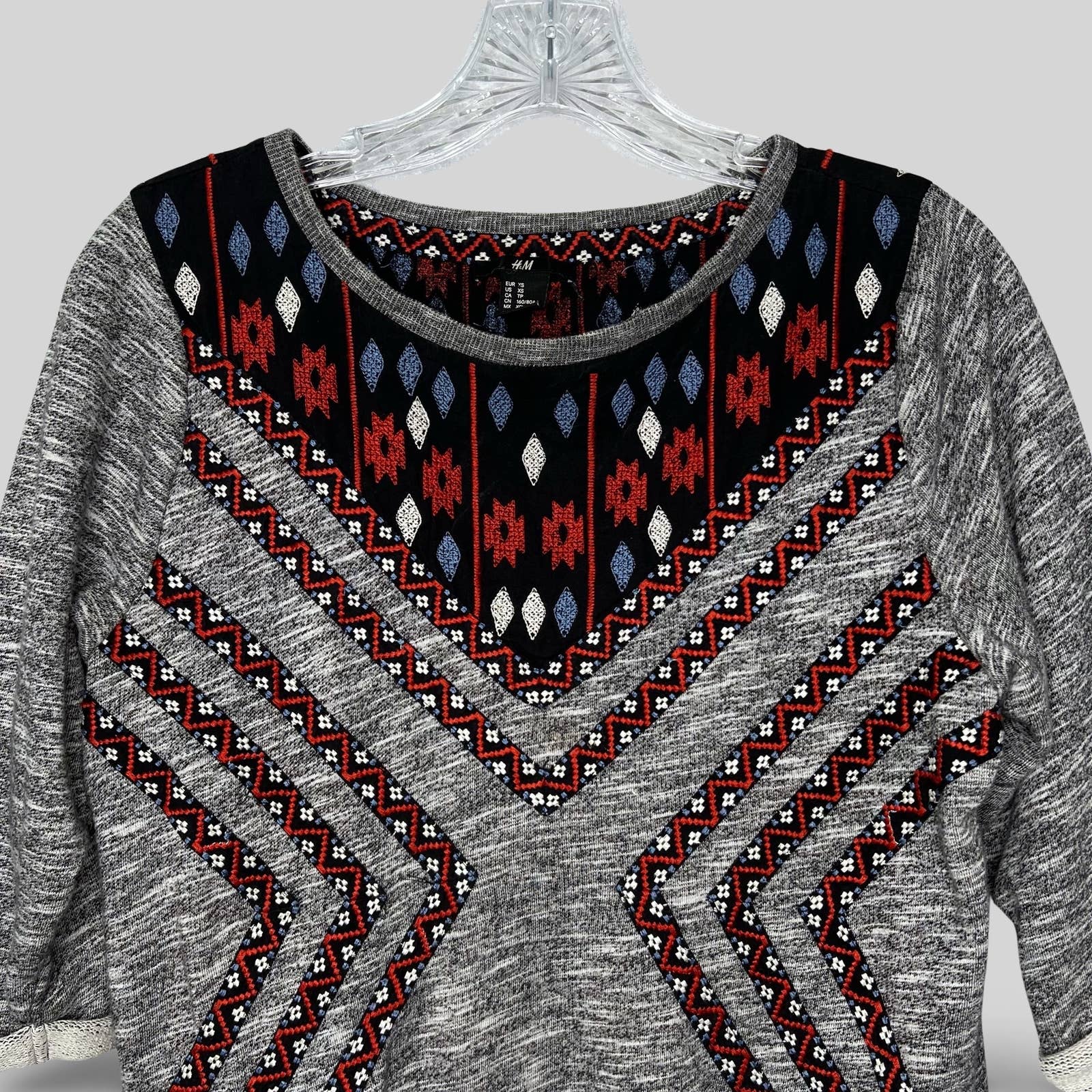 H&M Embroidered Sweatshirt - Second Seams