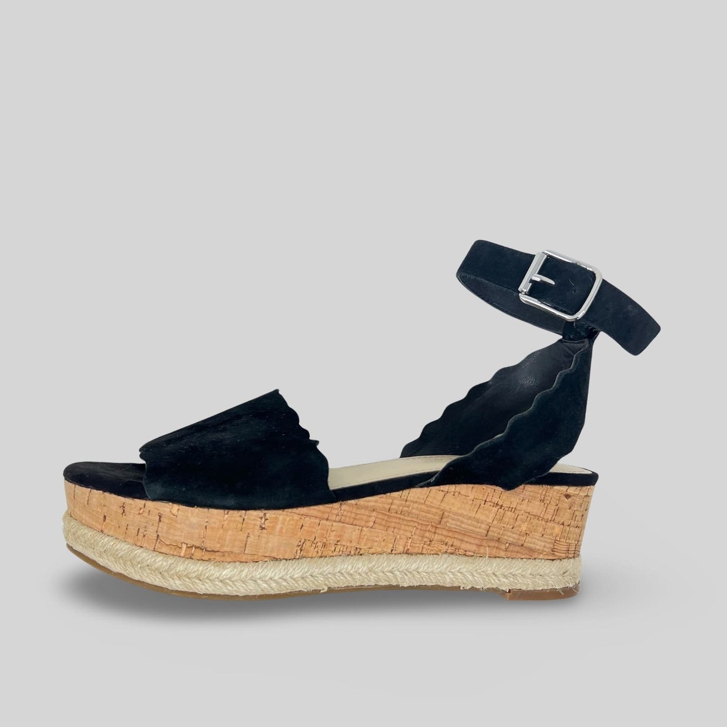 Marc Fisher Black Suede Wedges - Second Seams