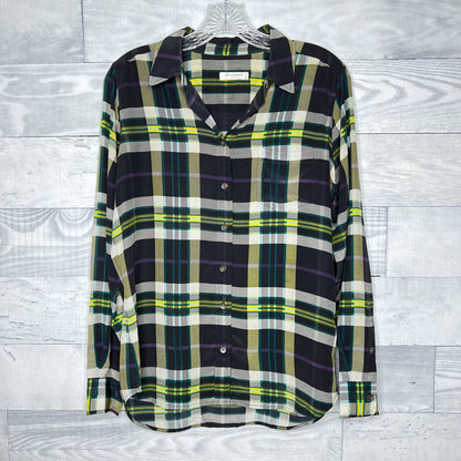 Equipment Plaid Silk Button Down Top - Second Seams