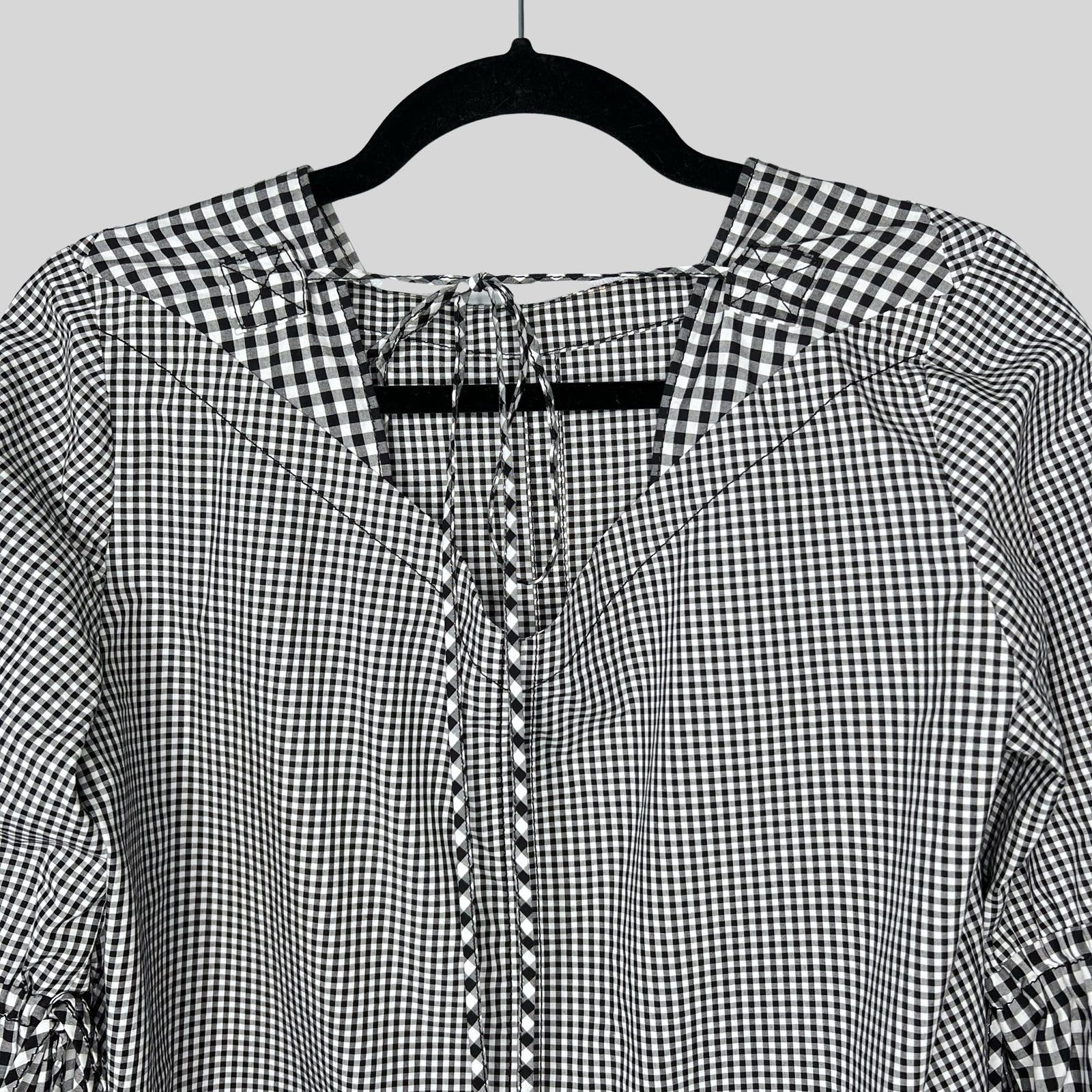 Derek Lam 10 Crosby Gingham Plaid Top - Second Seams