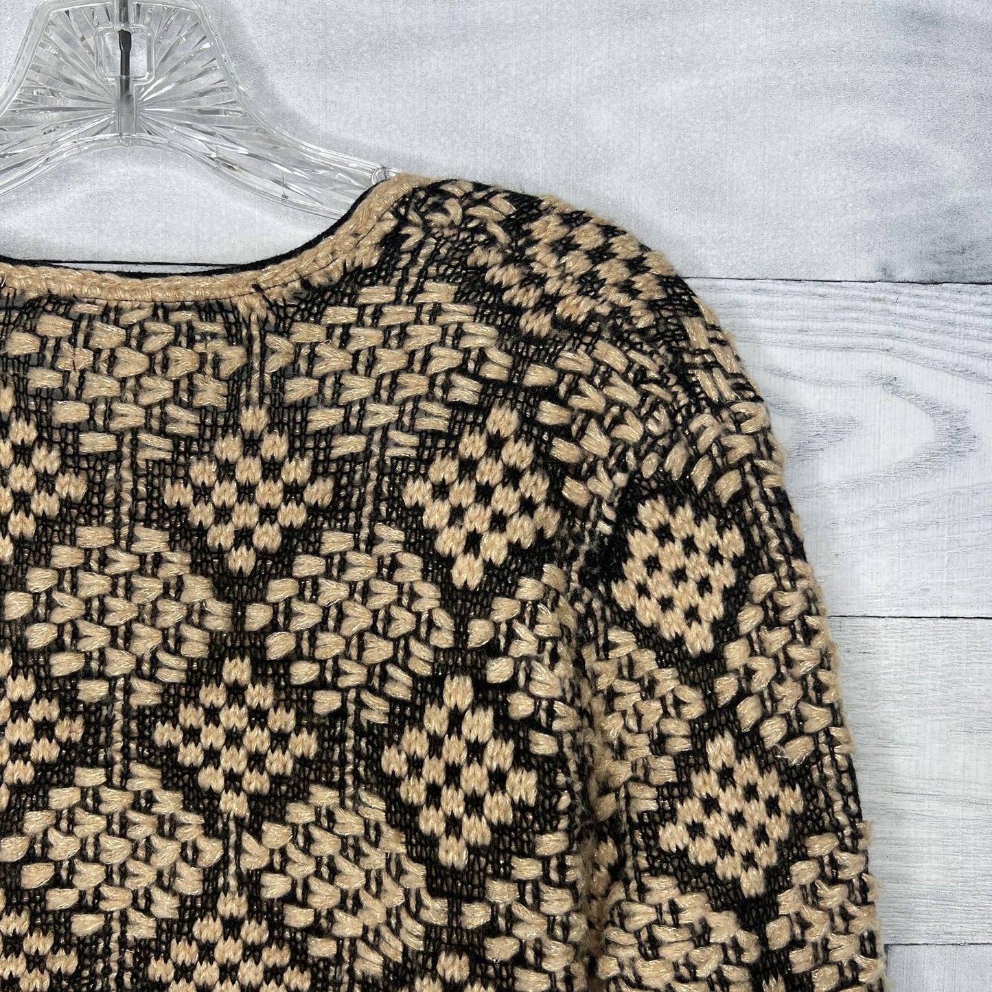 Lucky Brand Patterned Metallic Cardigan Sweater - Second Seams