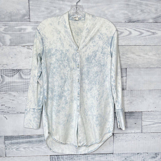 Helmut Lang Acid Wash Chambray Button Down Shirt - Second Seams