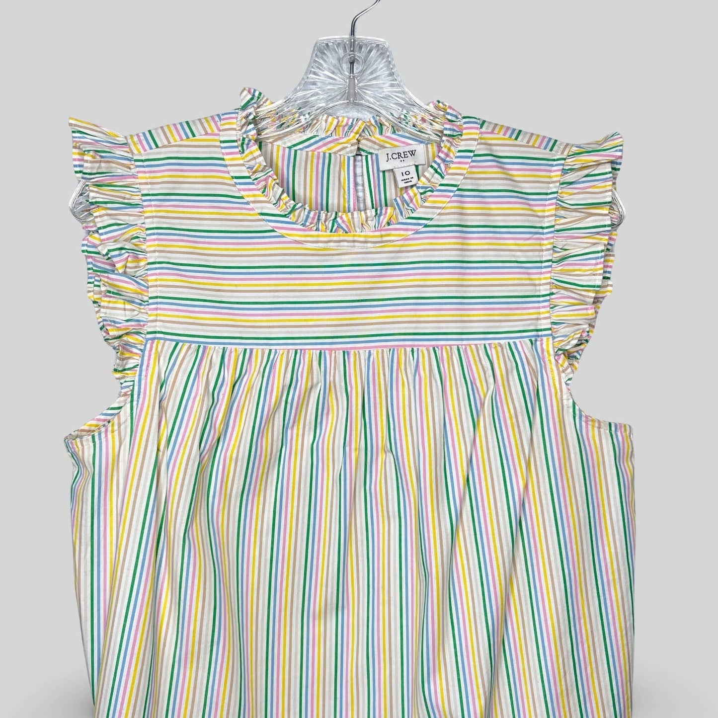 J. Crew Striped Ruffle Top - Second Seams