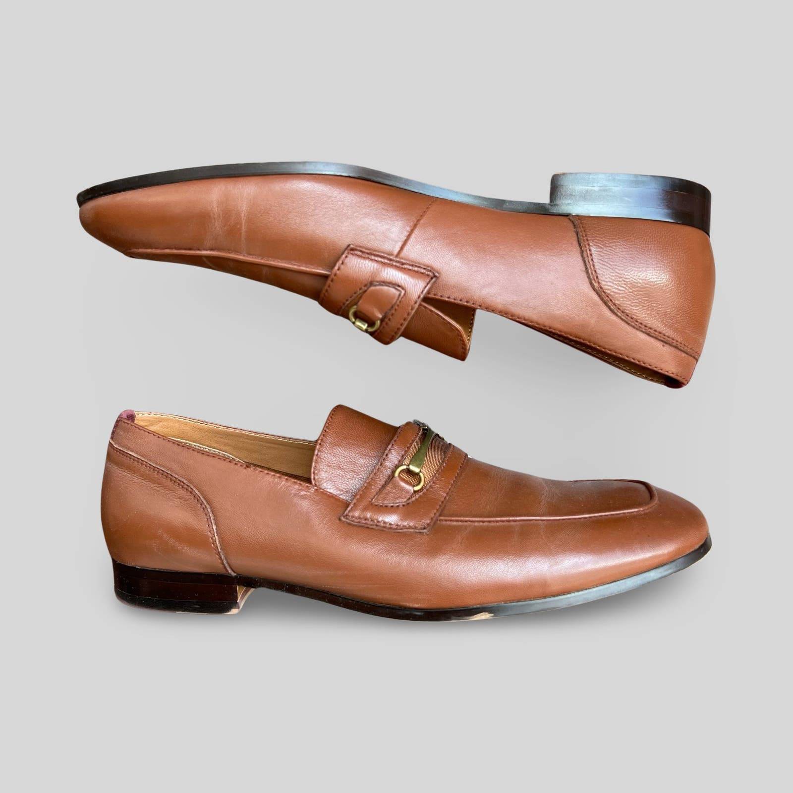 Aldo Murat Brown Leather Horsebit Loafers - Second Seams