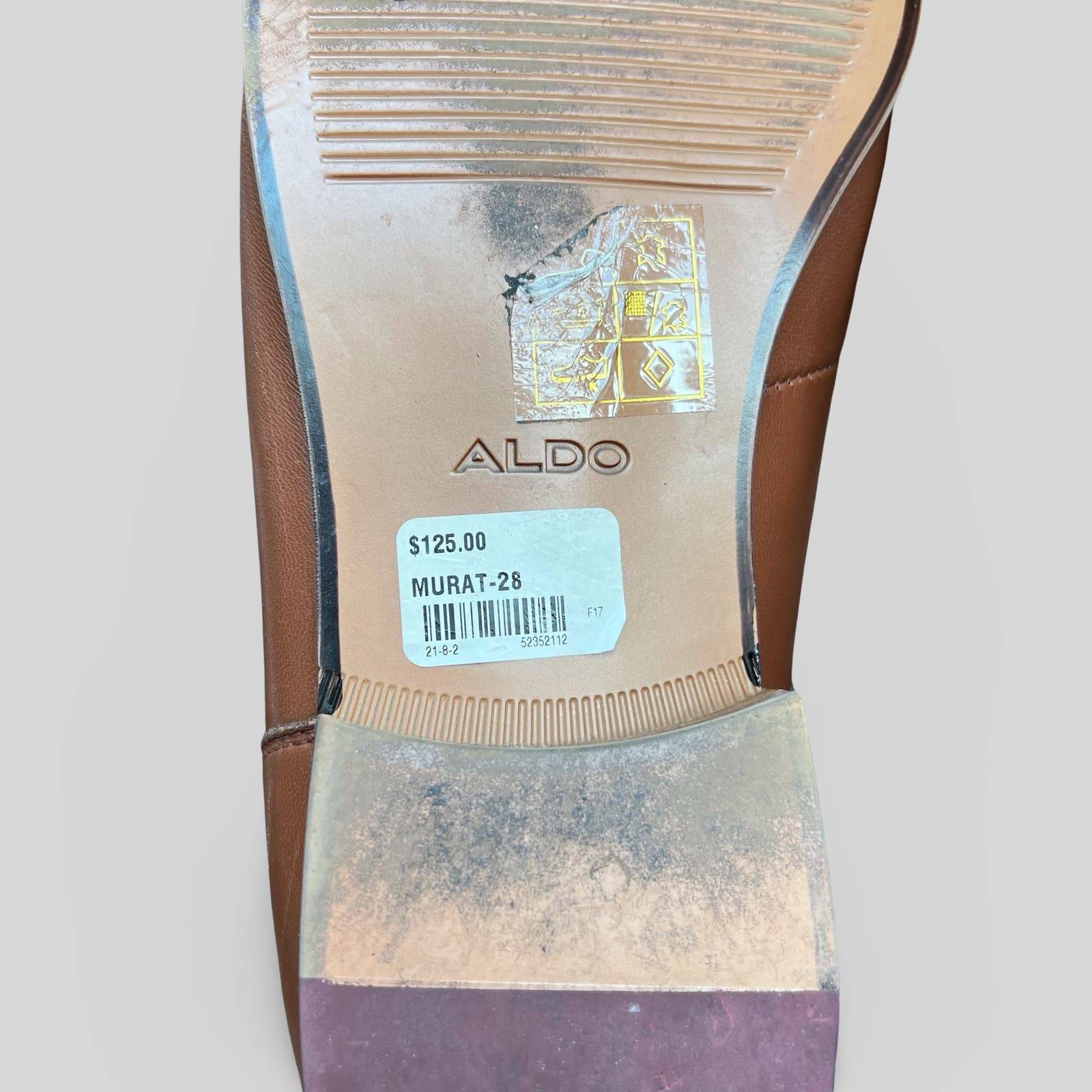 Aldo Murat Brown Leather Horsebit Loafers - Second Seams