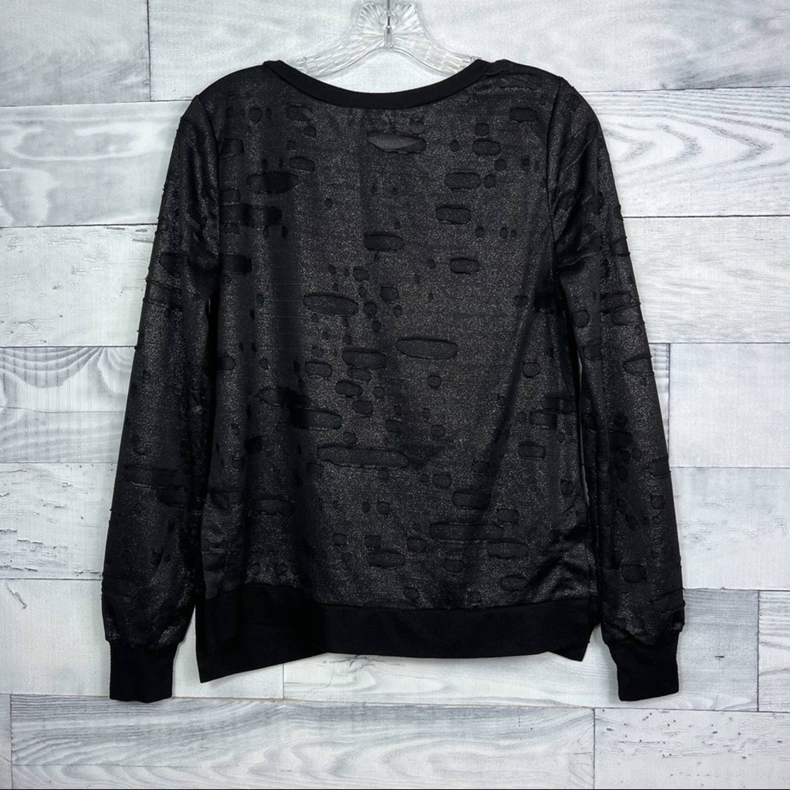 Allen B. Schwartz Metallic Distressed Pullover - Second Seams