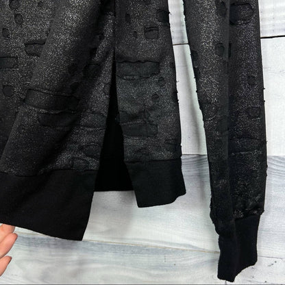 Allen B. Schwartz Metallic Distressed Pullover - Second Seams