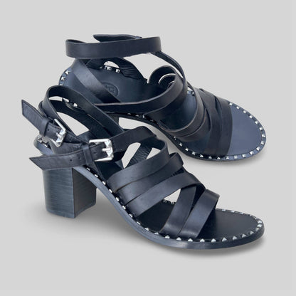 Ash Studded Leather Sandals - Second Seams