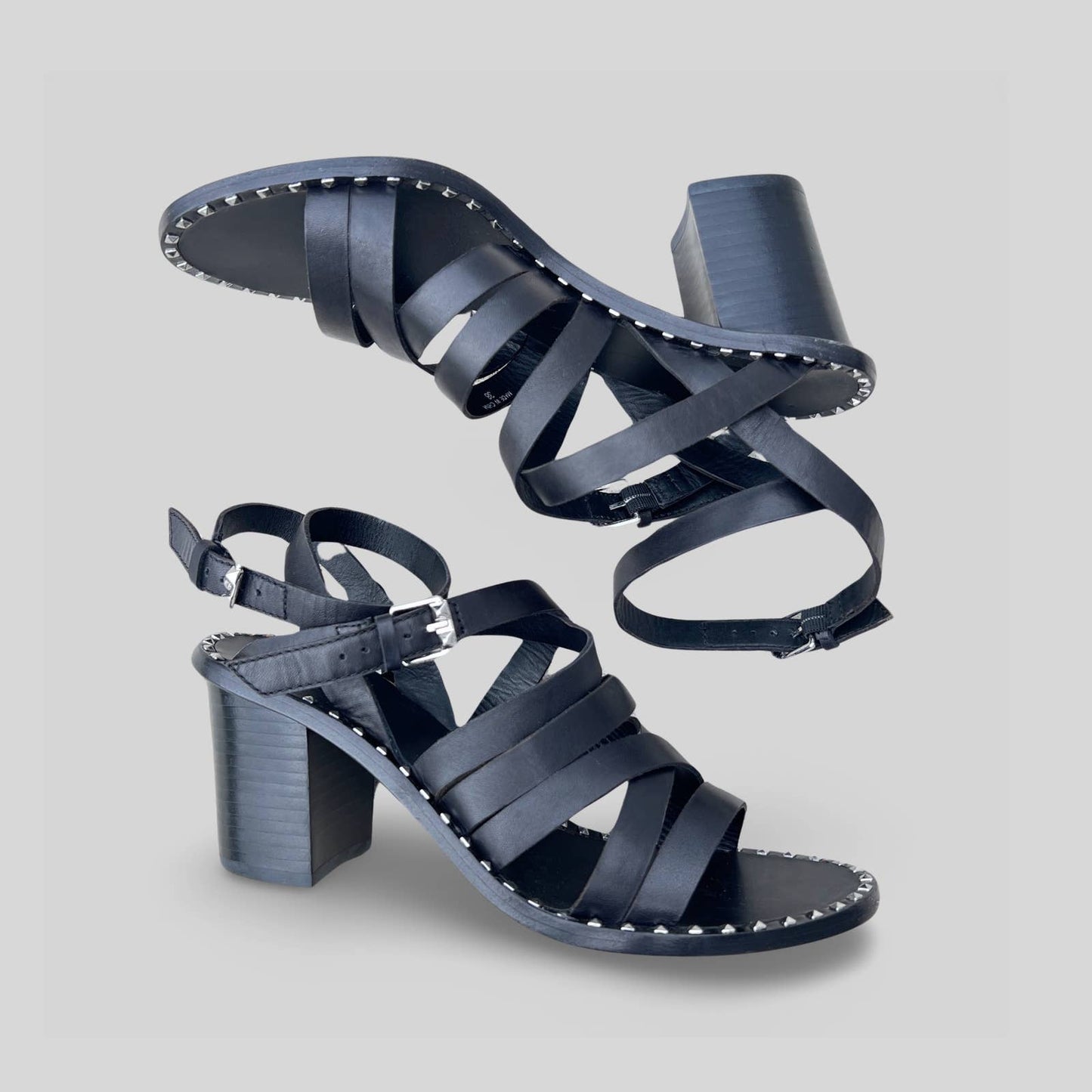 Ash Studded Leather Sandals - Second Seams