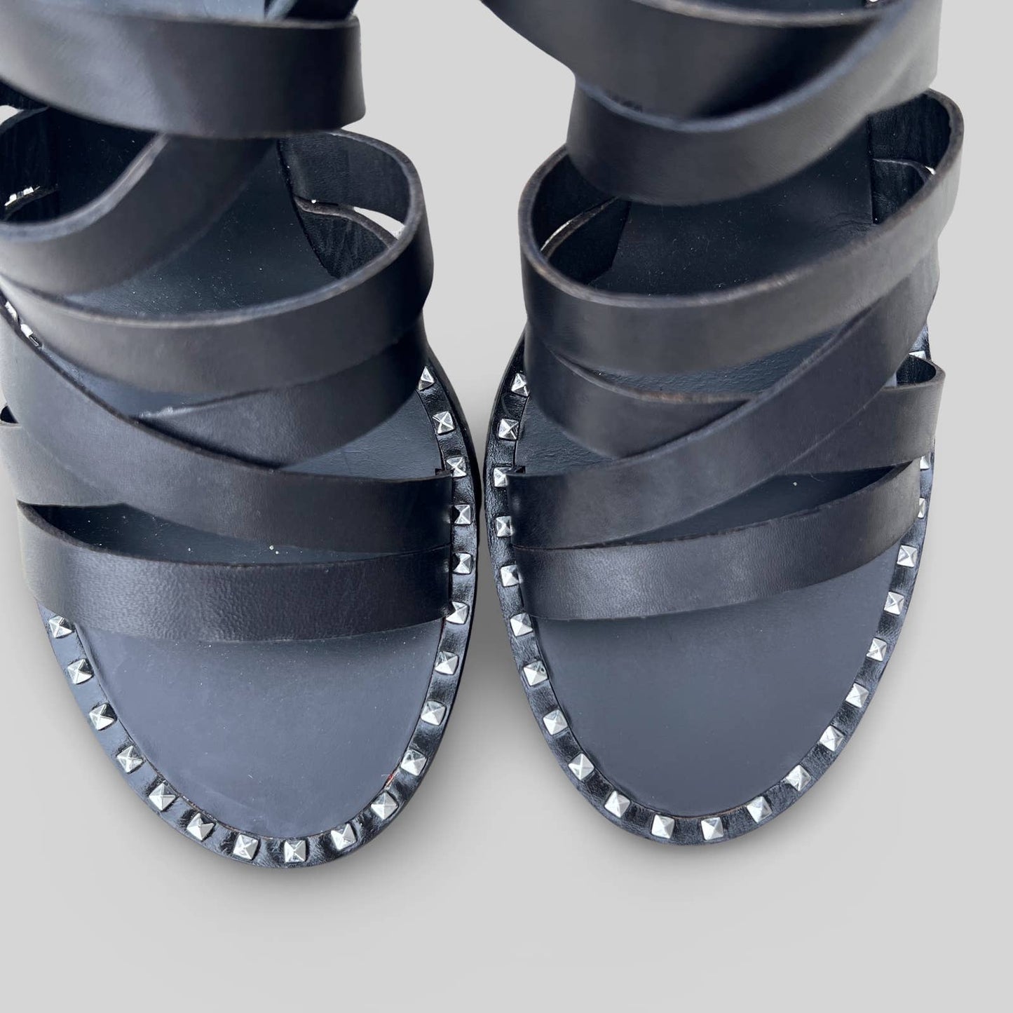 Ash Studded Leather Sandals - Second Seams