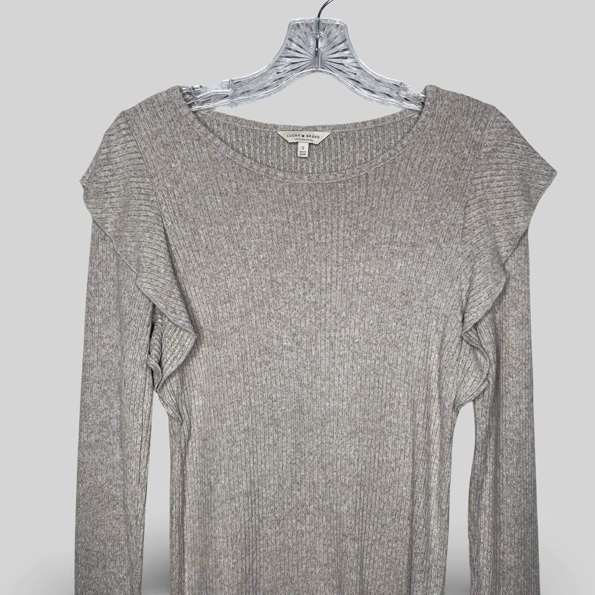 Lucky Brand Ribbed Ruffle Sweater - Second Seams