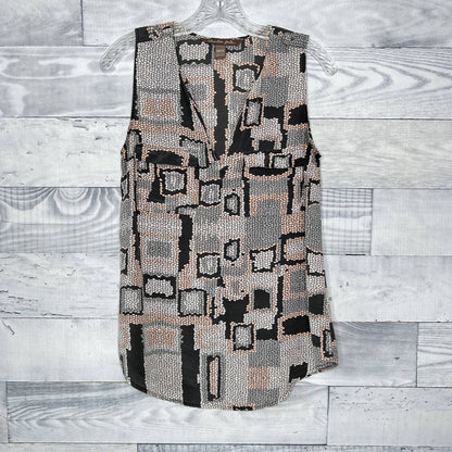 Charlie Jade Silk Geometric Sleeveless Top - Second Seams