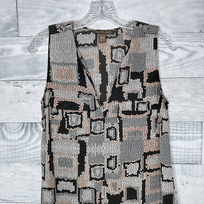 Charlie Jade Silk Geometric Sleeveless Top - Second Seams