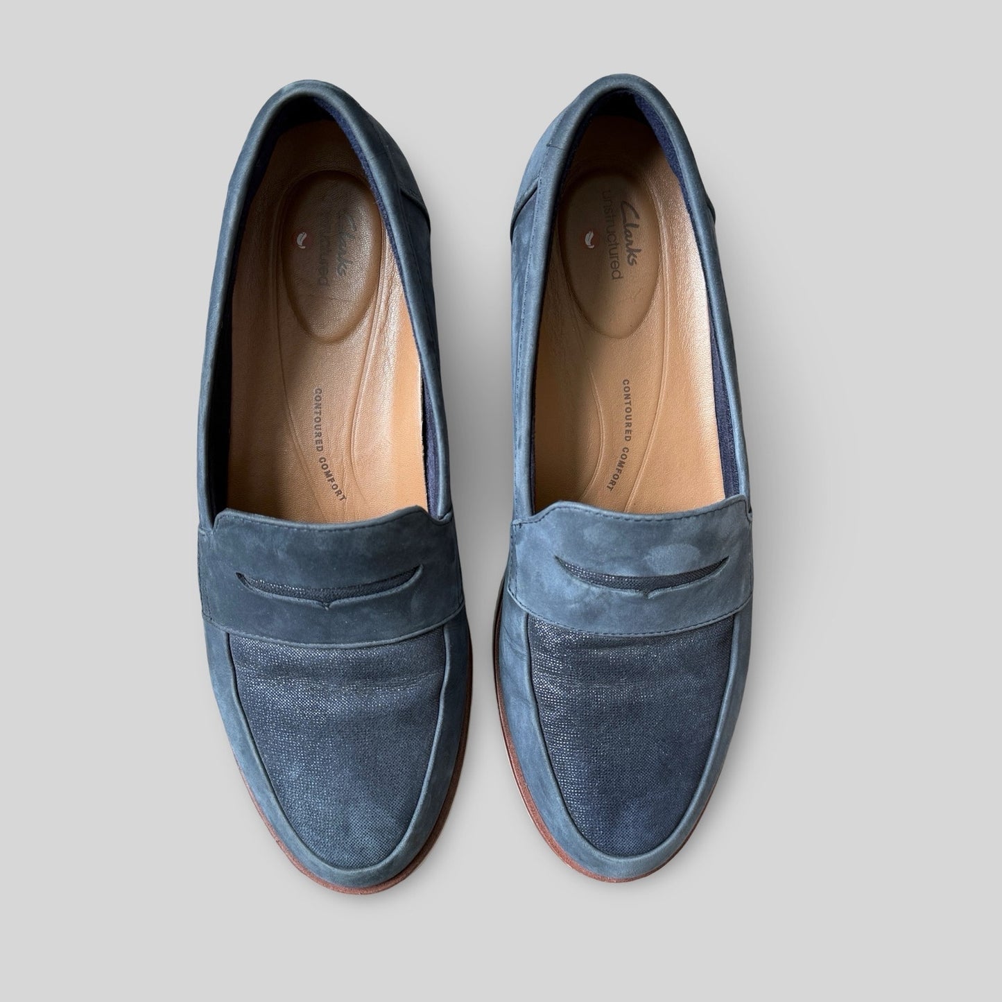Clarks Unstructured Suede Loafers - Size 10 - Second Seams