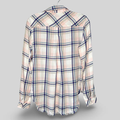 Cloth & Stone Plaid Fringe Button Down Top - Second Seams