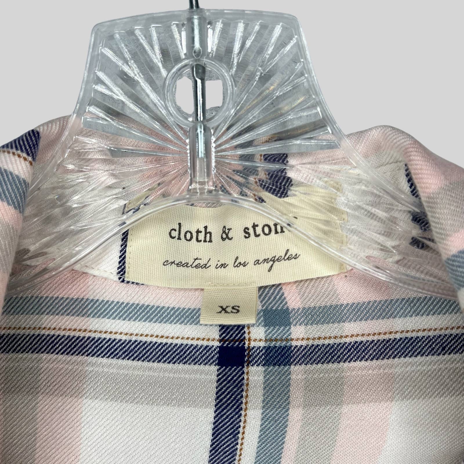 Cloth & Stone Plaid Fringe Button Down Top - Second Seams