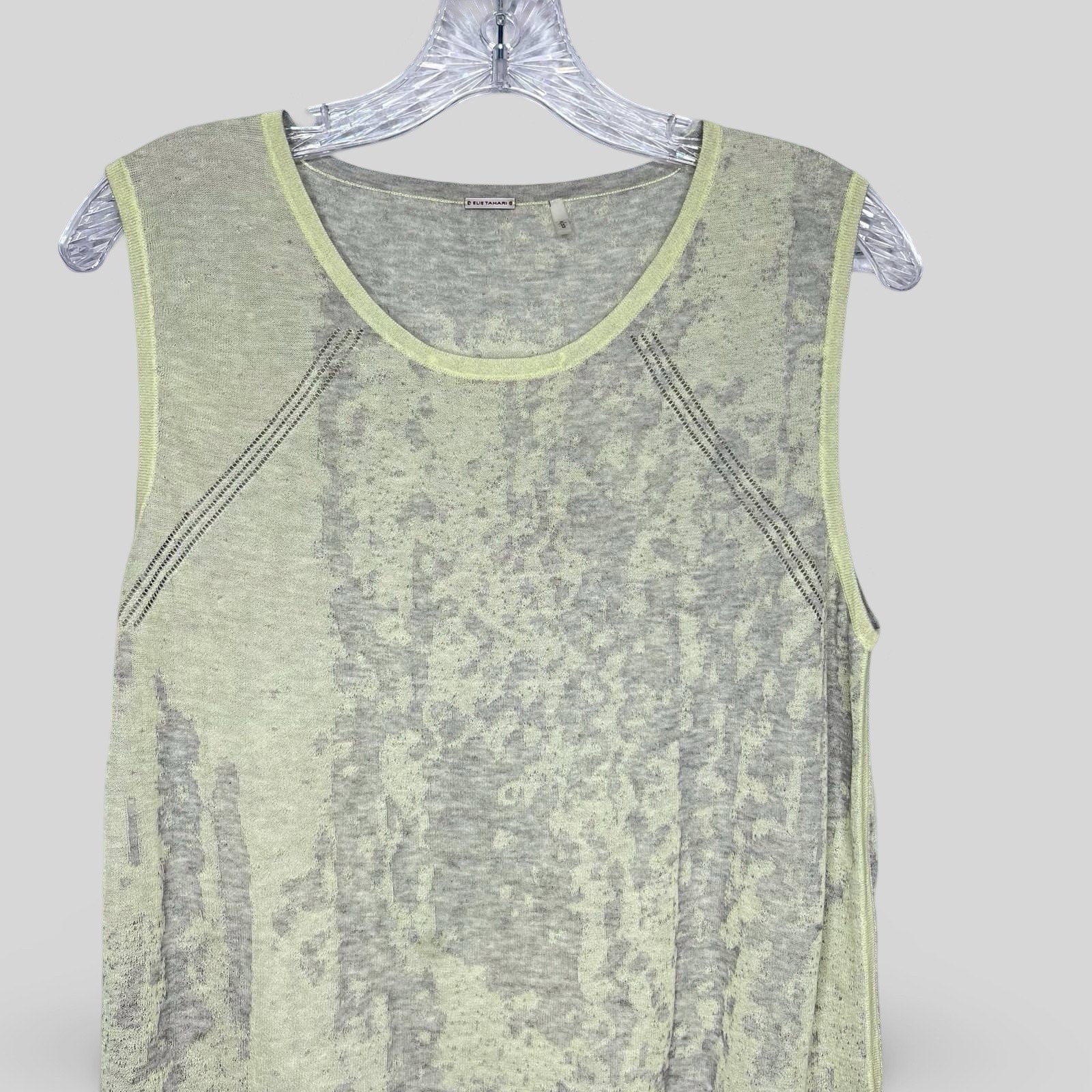 Elie Tahari Abstract Burnout Tank Top - Second Seams