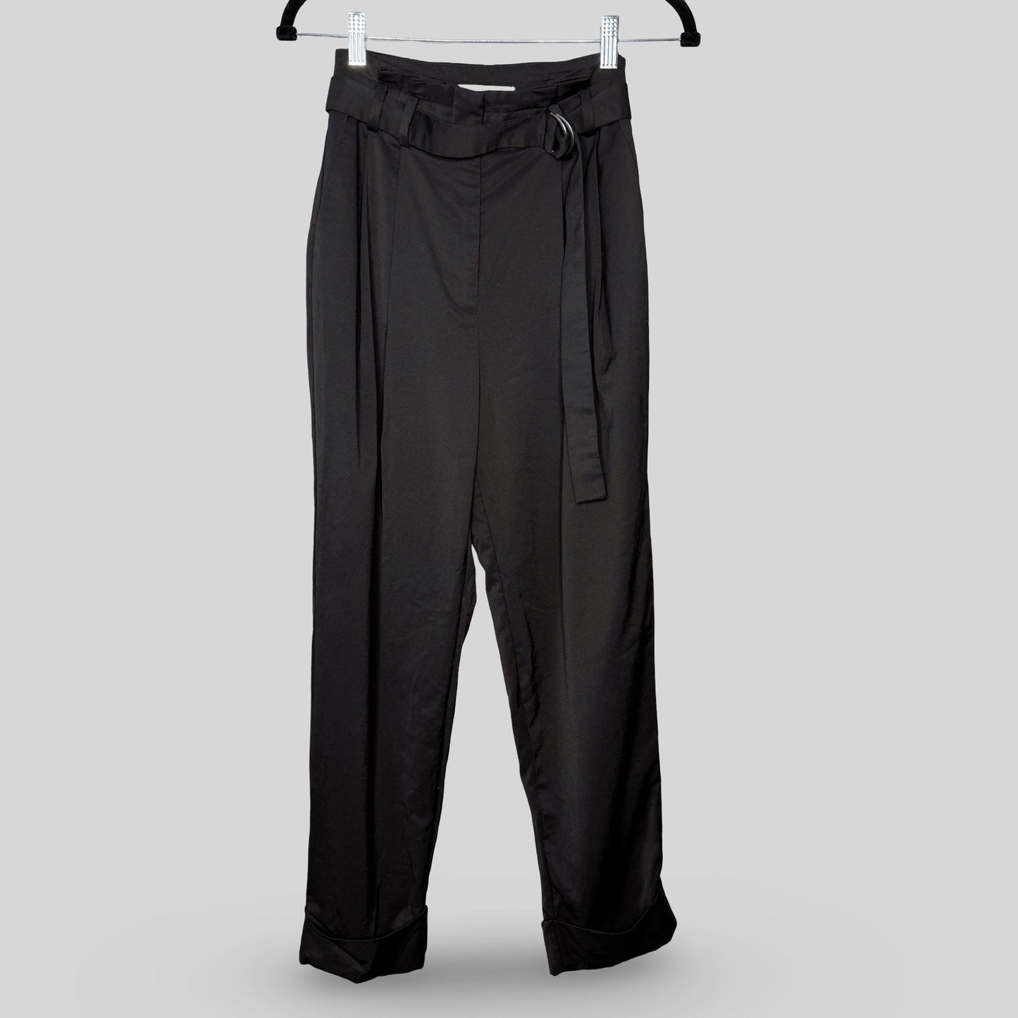 Elizabeth & James Belted Paperbag Black Pants - Second Seams