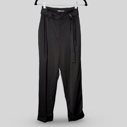 Elizabeth & James Belted Paperbag Black Pants - Second Seams