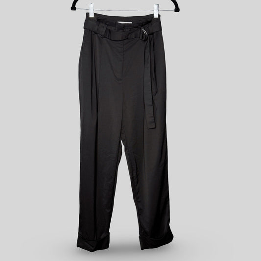 Elizabeth & James Belted Paperbag Black Pants - Second Seams