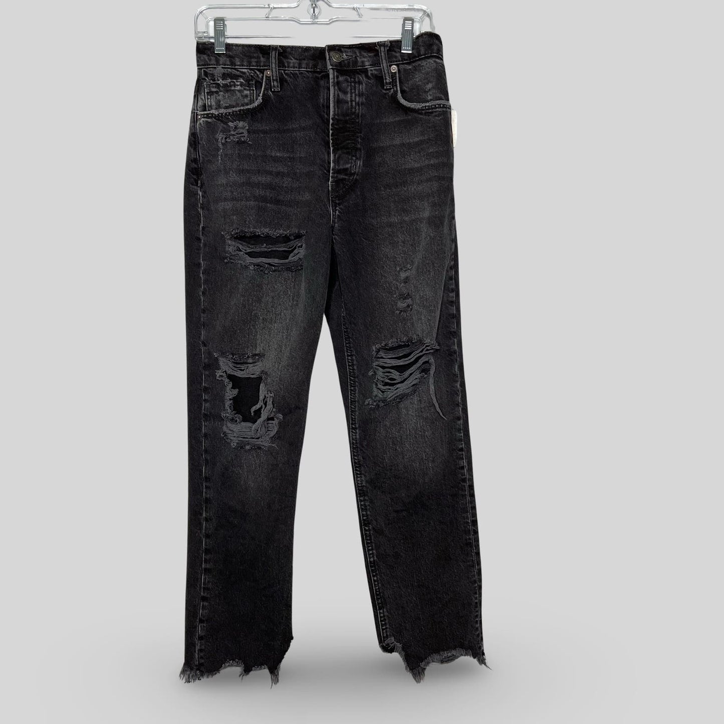 Free People Destructed Tapered Baggy Boyfriend Jeans - Second Seams