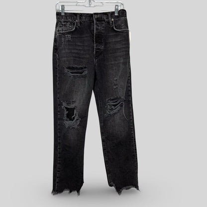 Free People Destructed Tapered Baggy Boyfriend Jeans - Second Seams